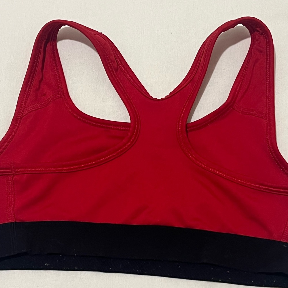 Nike women’s red and black sports bra size medium - Picture 2 of 3